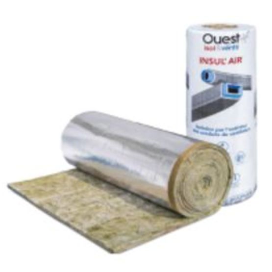Rouleau laine de verre revêtu aluminium pour gaine de ventilation | Insul&#039;Air