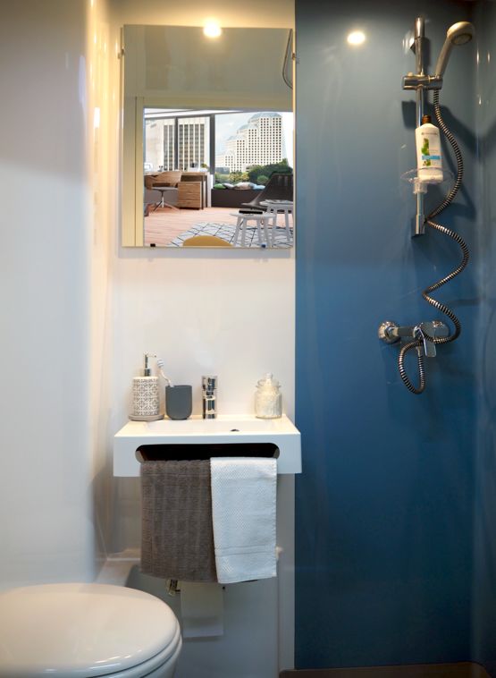  Salle de bain préfabriquée pour petits espaces | JADE EVO | Gamme BAUDET INTIAL - BAUDET