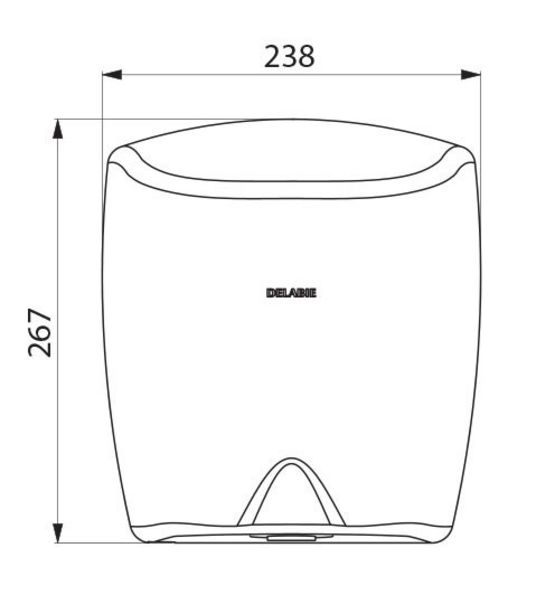 Sèche-mains automatique à air pulsé noir mat | HIGHFLOW Réf. 510622BK - produit présenté par DELABIE