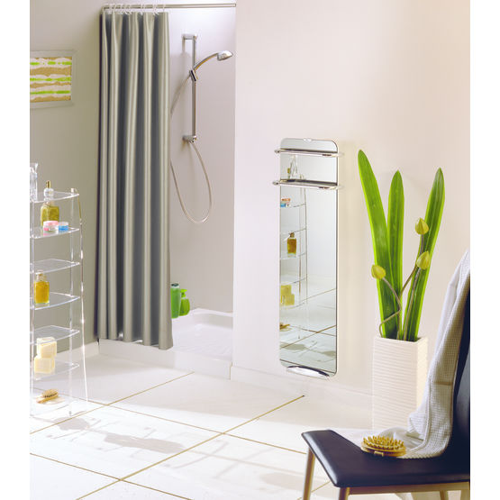 Sèche-serviettes électrique en verre miroité ou teinté | Campaver Bains reflet
