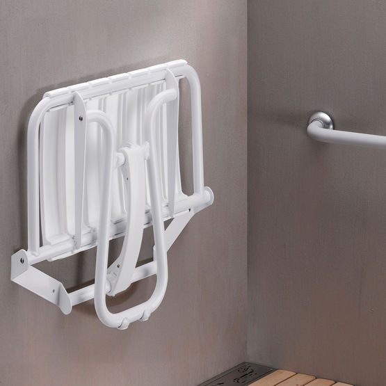 Siège de douche escamotable Pellet avec assise grande taille | 047632 - produit présenté par PELLET ASC