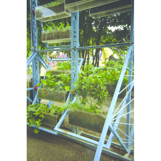 Structure métallique verticale à 24 jardinières transparentes | Potager Vertical