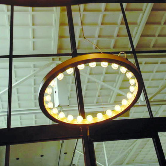 Suspension design LED en aluminium noir | Aura