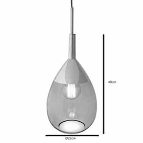  Suspension design LED en verre soufflé et métal | Lute - Suspensions lumineuses
