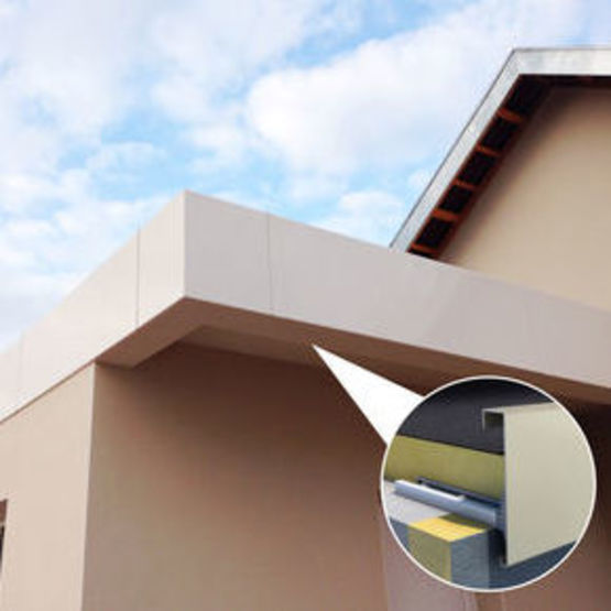  Système de bandeau de rehausse d’acrotère pour façade et toiture-terrasse isolées | Bandonet - DANI ALU