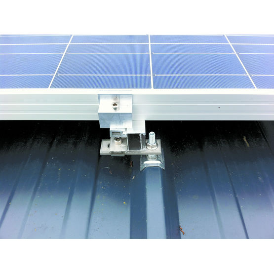 Système de montage PV en inox et aluminium sur toiture bac acier | Tectosun 3