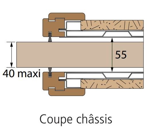  Système entre cloisons pour portes en bois capacité 80 Kg | SAF INSIDE - MANTION