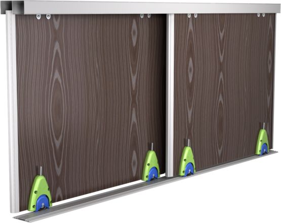  Systèmes coulissants en aluminium pour portes de placard | Picostar 2/ 19 - Système coulissant en applique ou à encastrer