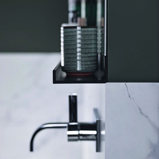  Tablettes de salles de bains en aluminium noir mat pour rangement | ASSIST - Autres accessoires pour salle de bains