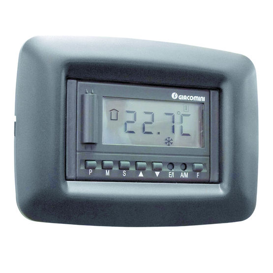 Thermostat filaire pour plancher chauffant/rafraîchissant - Giacomini