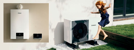  VAILLANT - aroTHERM plus hybride –    Pompe à chaleur air/eau monobloc associée à une chaudière à condensation – Une conception Quality Germany  - VAILLANT