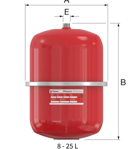  Vase d&#039;expansion à membrane fixe | Flexcon Premium 8 - 35 / 3 bar  - COMAP (HFC FRANCE FLAMCO COMPA)