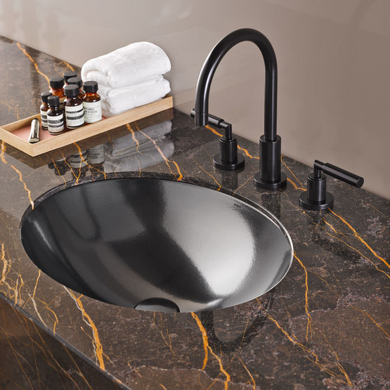  Vasques et plans vasques design pour salles de bains aspect métal  | ALAPE DARK IRON - Vasque à poser