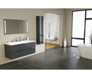 Meuble vasque à tiroirs grande longueur avec miroir de salle de bain | DEUZZIO