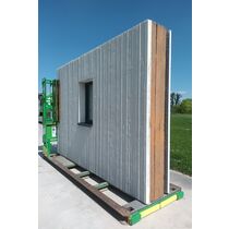 Mur structurel de façade en béton décarboné | Précoffré TH Green