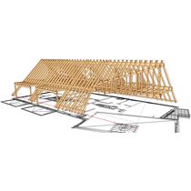 Logiciel de CAO 3D pour réalisation de charpente de toitures en bois| LigniKon versions Small, Large et XL