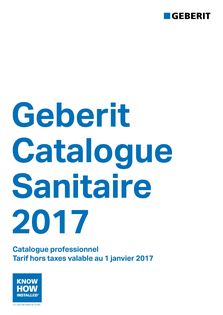 Catalogue Sanitaire 2017 GEBERIT
