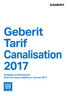 Catalogue Canalisation 2017 GEBERIT