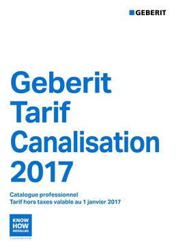 Catalogue Canalisation 2017 GEBERIT