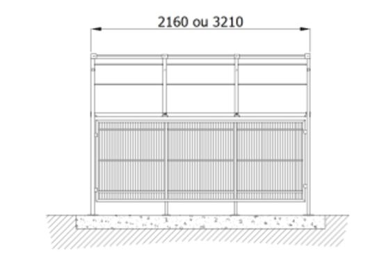  Abri deux-roues | Tangabois en acier et bois traité autoclave - SEMCO
