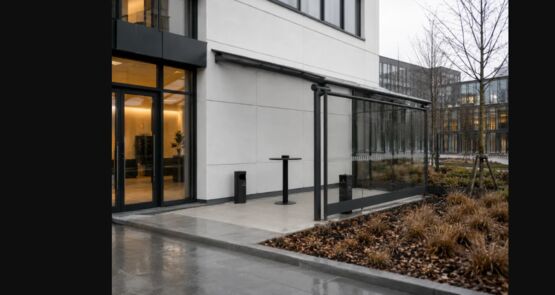  Abri fumeurs aluminium sur-mesure | Ovalux – Structure extérieure certifiée CE / EN 1090 - OVALUX FRANCE
