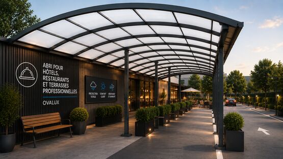 ABRI POUR HÔTELS, RESTAURANTS ET TERRASSES PROFESSIONNELLES OVALUX