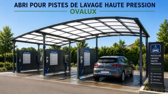  ABRI POUR PORTIQUE DE LAVAGE ET ROULEAUX DE LAVAGE AUTOMOBILE OVALUX - OVALUX FRANCE