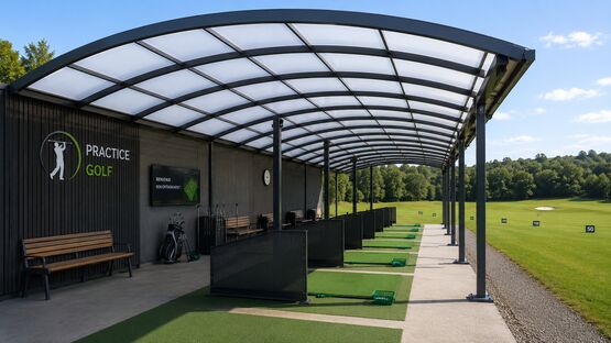 ABRI POUR PRACTICE DE GOLF OVALUX