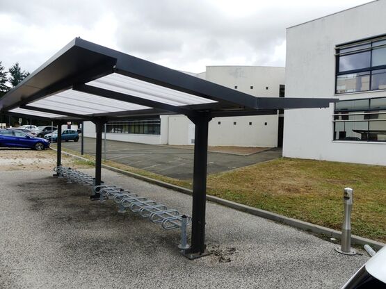 Abri-vélos simple ou double-face type 5-DF | ABRI5DF - produit présenté par NORCOR