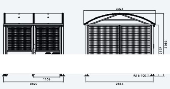  Abri voute sécurisé à 6 places | SOLUVELOS  - Abri vélo