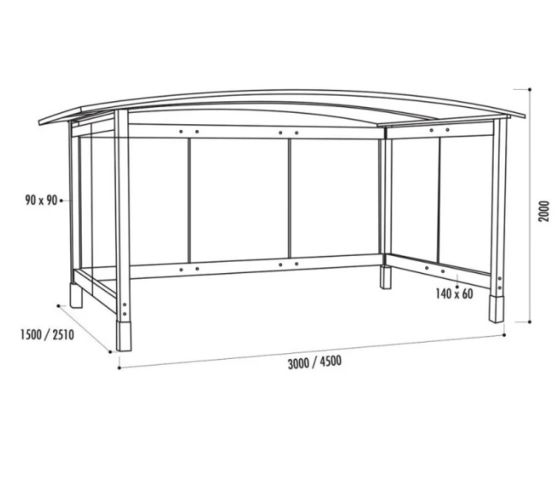  Abri voyageur bois Vittoria - NORMEQUIP