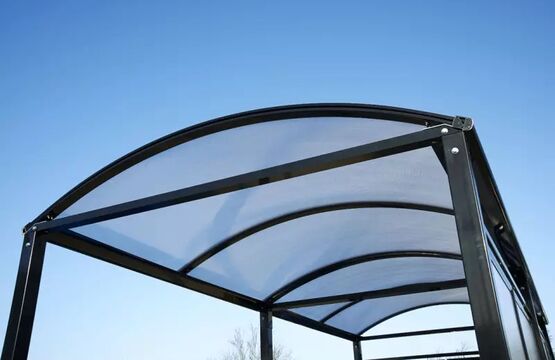  Abribus vouté type 11 - fermé 3 côtés- L250 cm - Abri piéton