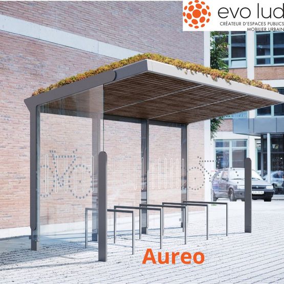  Abris vélos avec toiture végétalisable | Aureo / Edge / Cuby  - Abri vélo