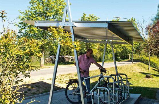  Abris vélos modulaire en acier galvanisé | MALLORCA - SOLUVELOS