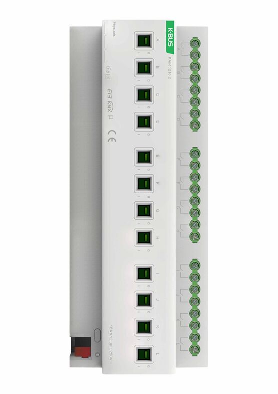 Actionneur de commutation KNX 12 positions pour la gestion des installations électriques | KA/R 1216.2 - produit présenté par HDL AUTOMATION S.R.O.
