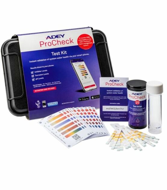  ADEY ProCheck - Coffret Test Kit - Comprenant 25 bandes et 10 cartes et le code d´activation du compte | SEN1091 - PROSYNERGIE