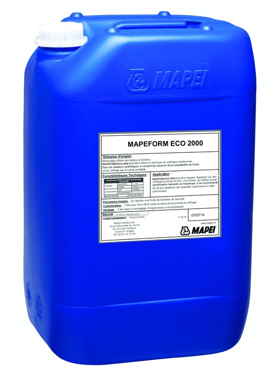 Agent de démoulage différé végétal | MAPEFORM ECO 2000