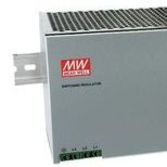  Alimentation AC/DC Rail DIN  Sortie 24V dc à 20A avec boîtier métallique et Entrée triphasée  | MEAN WELL DRT-480-24 - CATS