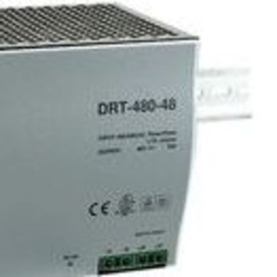  Alimentation AC/DC Rail DIN  Sortie 24V dc à 20A avec boîtier métallique et Entrée triphasée  | MEAN WELL DRT-480-24 - Alimentations électriques