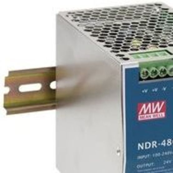  Alimentation AC-DC simple à sortie industrielle 24Vdc à 20A sur rail DIN avec boîtier métallique | MEAN WELL NDR-480-24 - Alimentations électriques