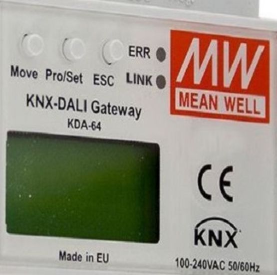  Alimentation entre Passerelle KNX et système d’éclairage DALI | MEAN WELL KDA-064  - Gestion et pilotage de l'éclairage