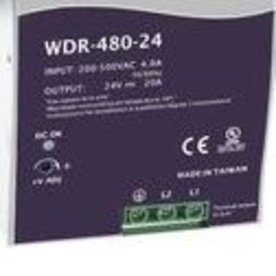  Alimentation industrielle RAIL DIN 480W à sortie unique | MEAN WELL WDR-480-24 - Alimentations électriques