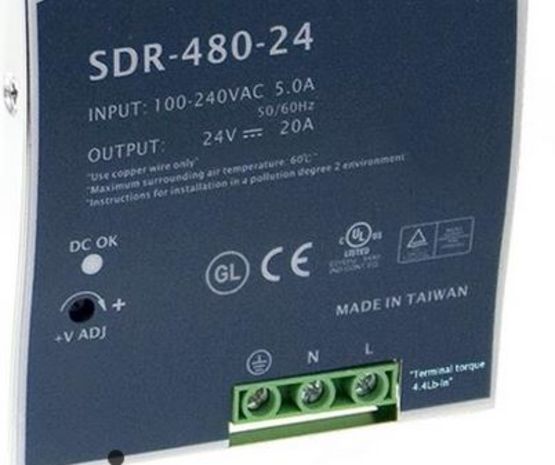  Alimentation secteur AC-DC sur rail DIN | Mean Well SDR-480-24 - Alimentations électriques