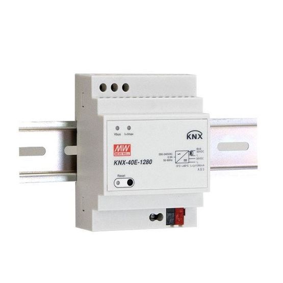 Alimentation sur rail DIN EIB avec sortie de courant de 30Vdc et starter intégré | MEAN WELL KNX-40E-1280 