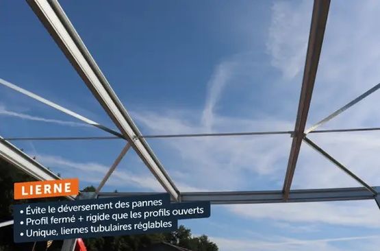  Appentis galvanisés 20m² - 4,1x5x2,49m - BATIMENTSMOINSCHERS.COM/ C2I COMMERCE SARL