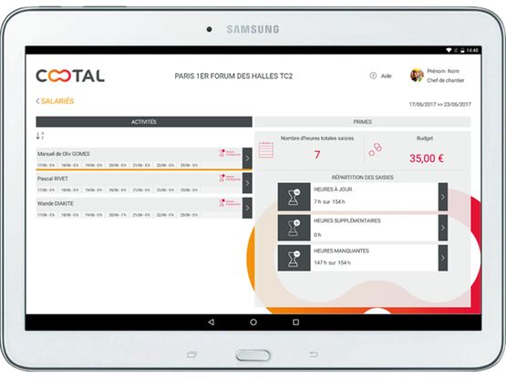 Application mobile pour la gestion de chantiers | Cootal - produit présenté par COOTAL