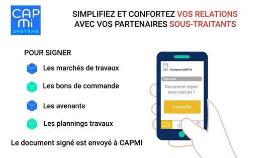  Application partenaires sous-traitants | CAPMI + - Logiciel collaboratif