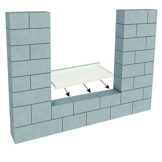  Appui seuil thermique allégé en pierre reconstituée avec mousse isolante PET |  Optithermic                       - WESER