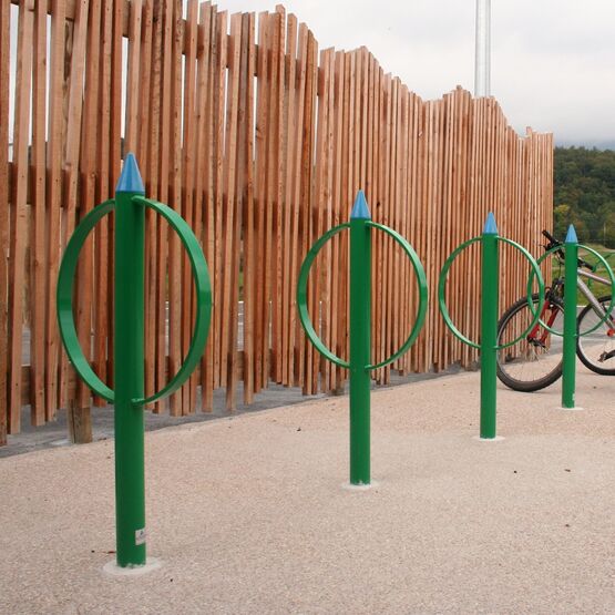 Appui vélo | Ecolor en acier galvanisé avec tête EPDM colorée - Semco