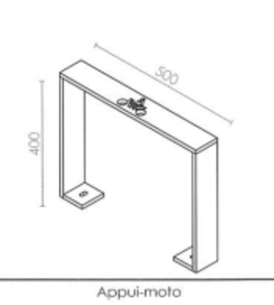 Appui-vélo | Norm en acier avec motif découpé au laser - produit présenté par SEMCO